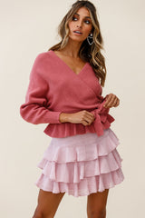 Let Them Eat Cake Triple Ruffle Skirt Blush