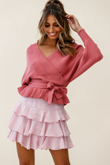 Let Them Eat Cake Triple Ruffle Skirt Blush