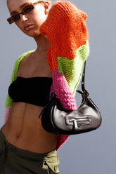 Peta And Jain Moto Shoulder Bag Black