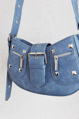 Britney Buckle Saddle Bag Denim