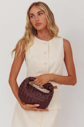 Montreal Woven Crescent Bag Wine