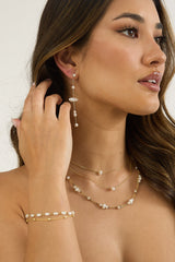 Tinsley Double Strand Bracelet Gold/Pearl