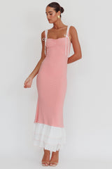 Daydreamers Ruffle Maxi Dress Pink