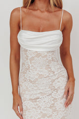 Melting Lace Maxi Dress White