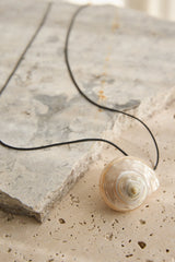 Krista Long Pendant Necklace Ivory Shell