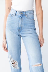 DR DENIM Echo Jeans Empress Sky Blue Rip