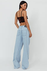 DR DENIM Donna Baggy Jeans Pebble Superlight Retro