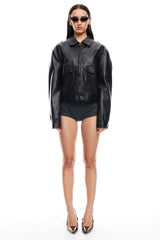 LIONESS Eighties Bomber Jacket Washed Onyx