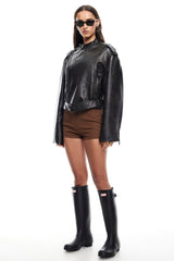 LIONESS Driftwood Bomber Jacket Onyx