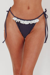 Josie String Tie Frill Bikini Bottom Polka Dot