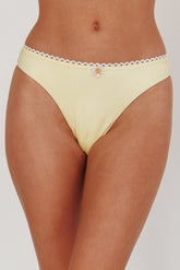 Cheerful Ric Rac Trim Bikini Bottom Butter