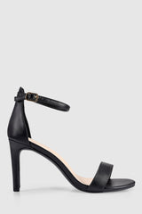 VERALi Mattie Strappy Heels Black Smooth