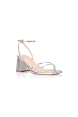 VERALi Stevie Block Heel Sandal Silver Metallic