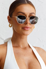 Farrah Gold Aviator Sunglasses Moss