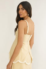 Marcelline Square Neckline Top Apricot