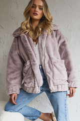 Chamonix Collared Zip Front Jacket Mauve
