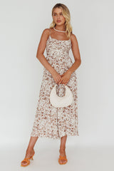 Corrie Gathered Bodice Jumpsuit Floral White