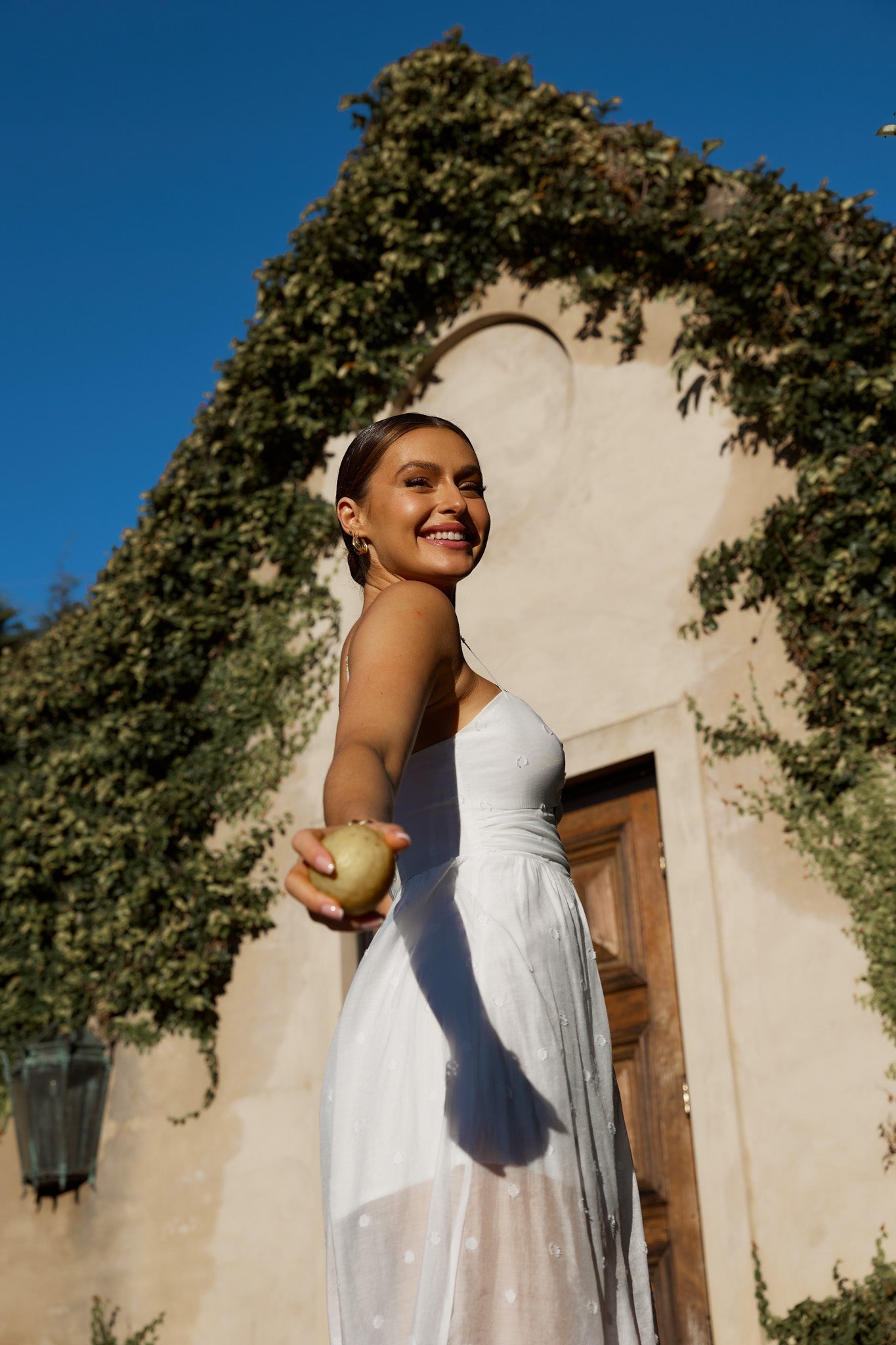 Alpha Cut-Out Bodice Textured Jumpsuit White