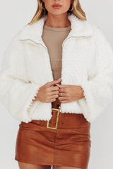 Margeaux Faux Fur Jacket White