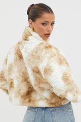 Margeaux Faux Fur Jacket Coffee