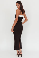 Switched On Column Maxi Skirt Black