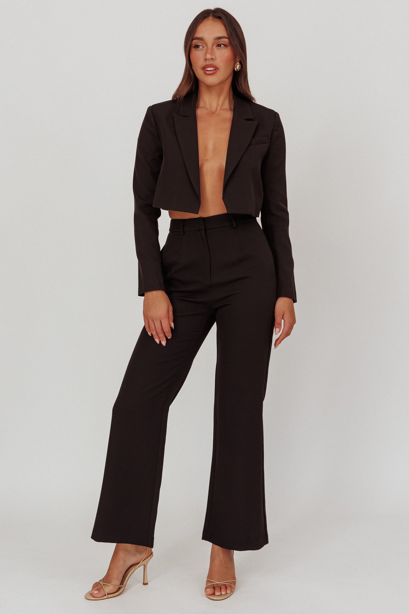 Fridays Open Crop Jacket Black