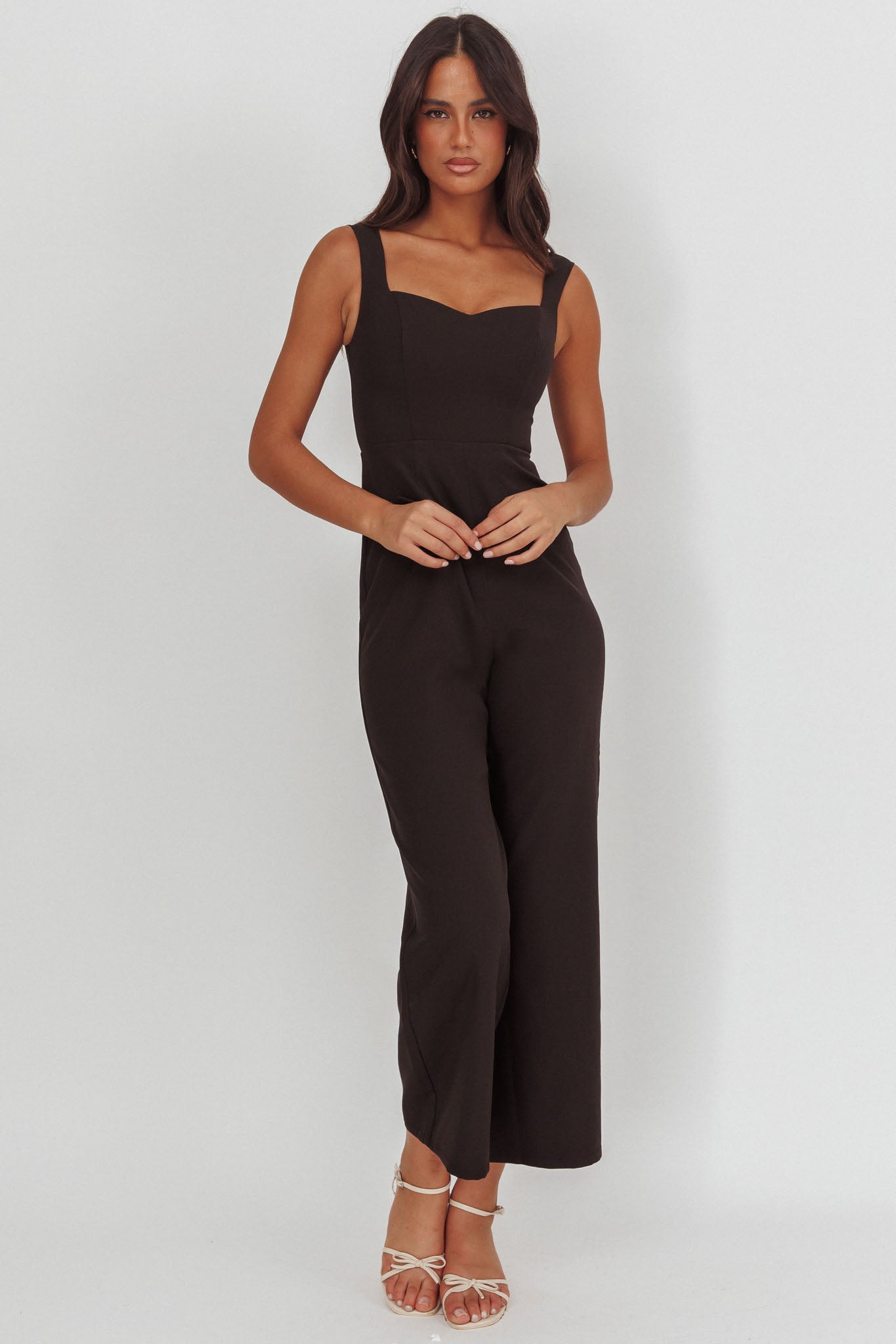Atheena Faux Pocket Jumpsuit Black