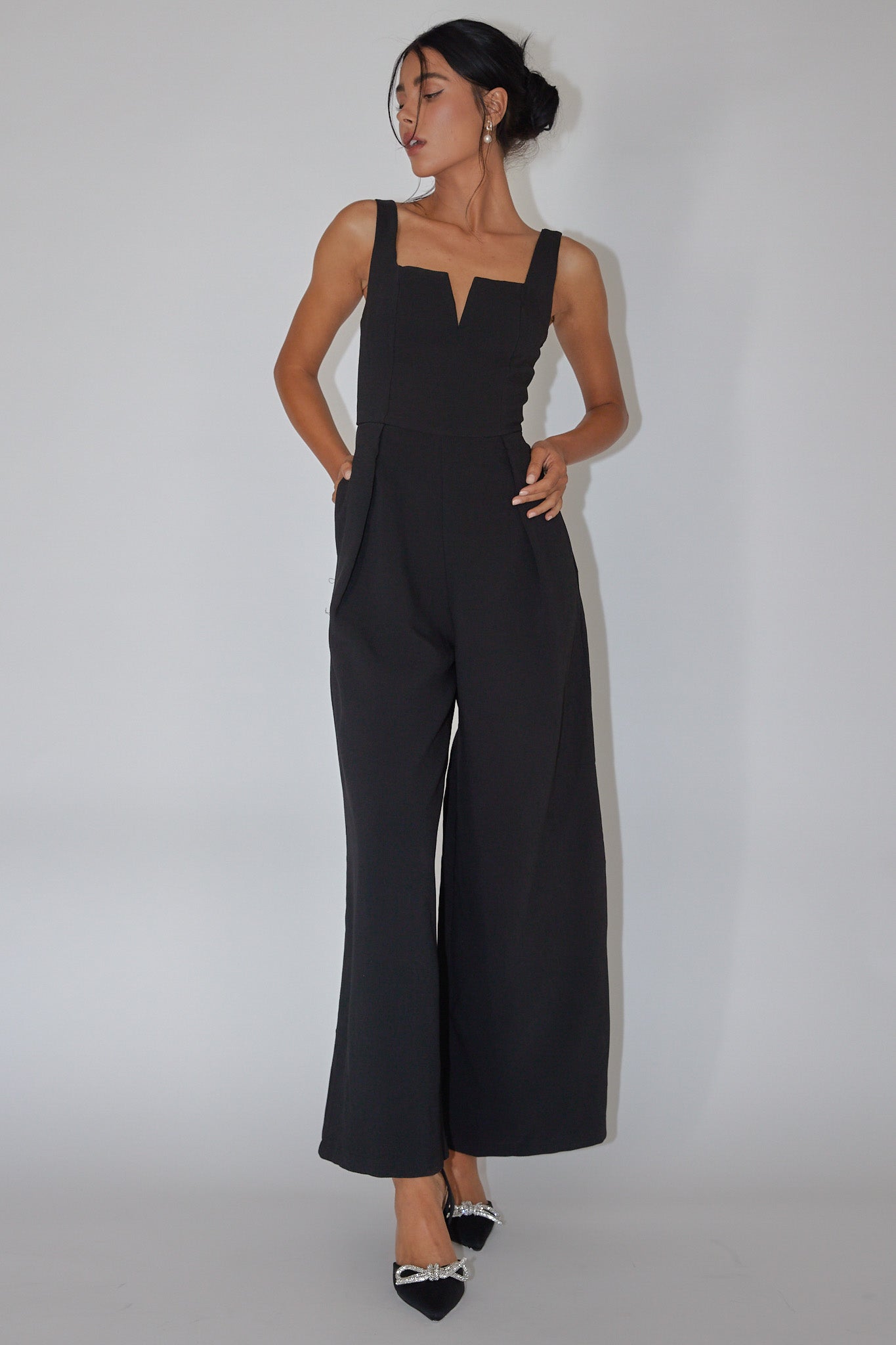 Colleen Side Pocket Jumpsuit Black