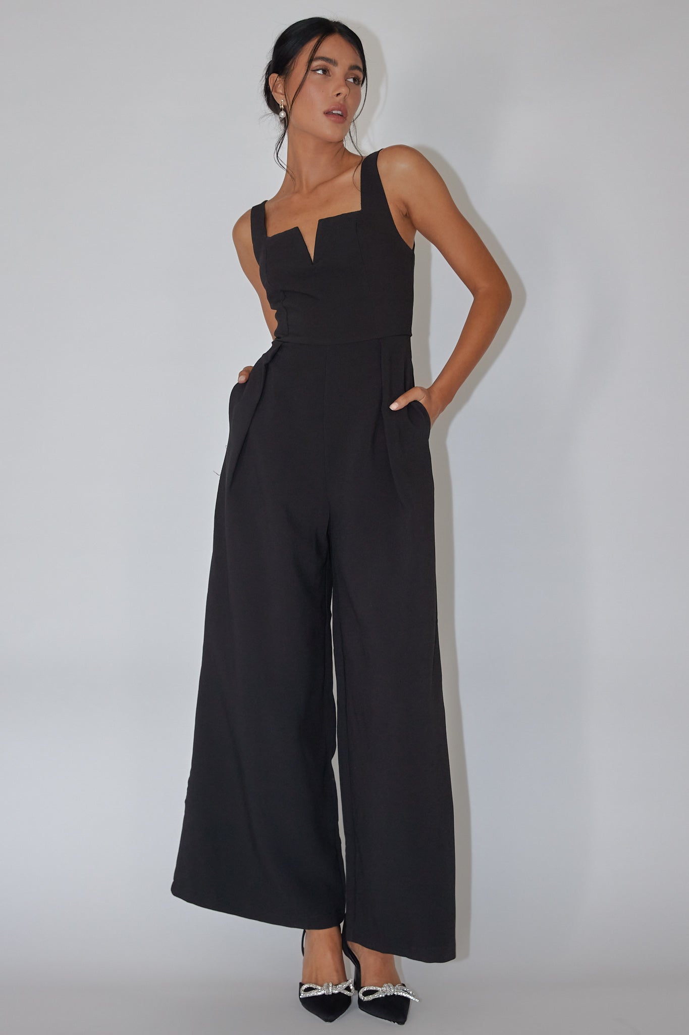 Colleen Side Pocket Jumpsuit Black