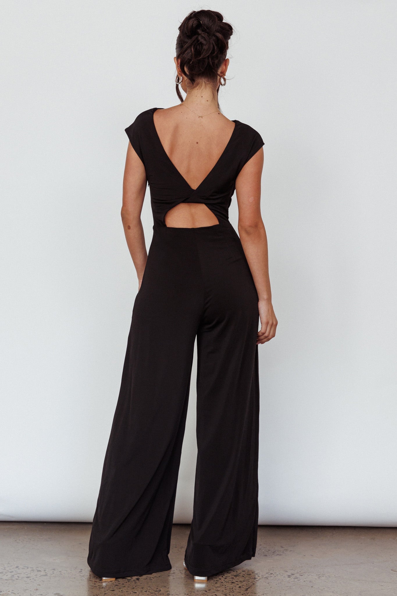 Lucinda Twist Back Jumpsuit Black
