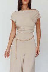 Lucinda Twist Back Jumpsuit Oat