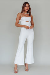 Lyrics Keyhole Jumpsuit White
