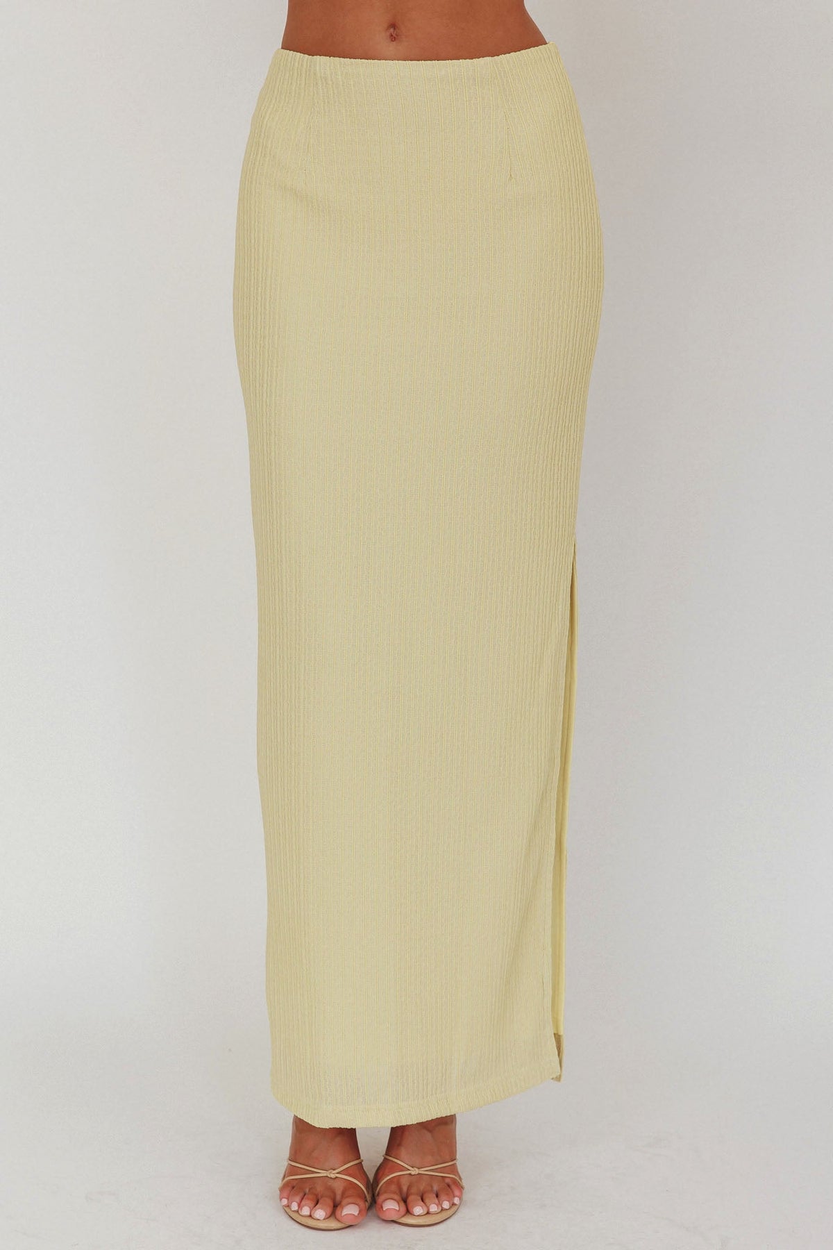 Always Ready Side Split Maxi Skirt Sage