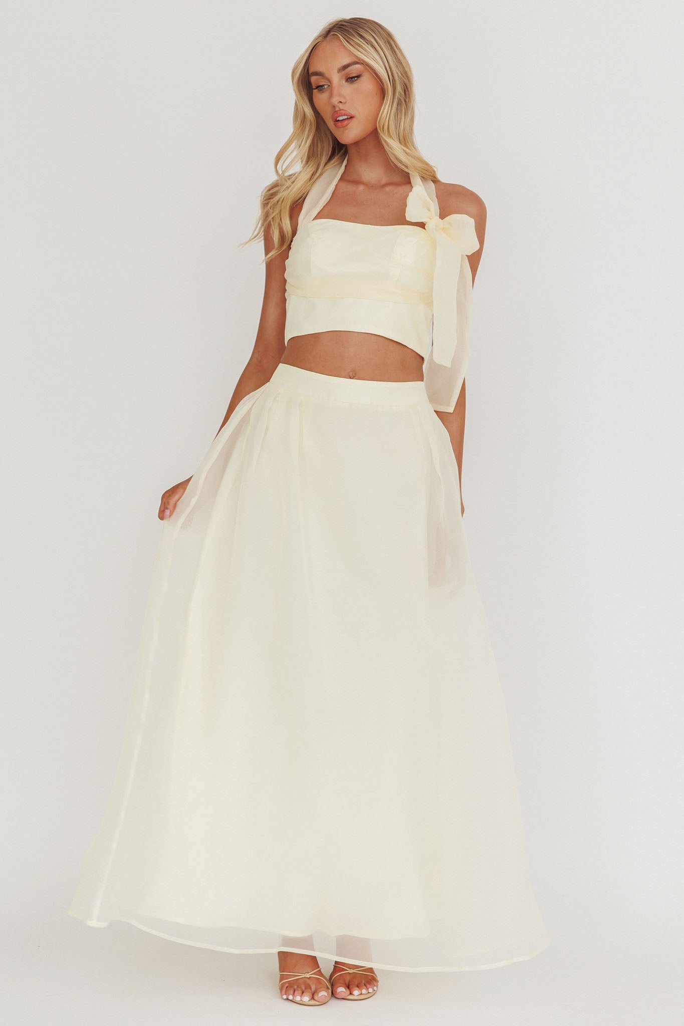 Simple Things Organza Maxi Skirt Butter