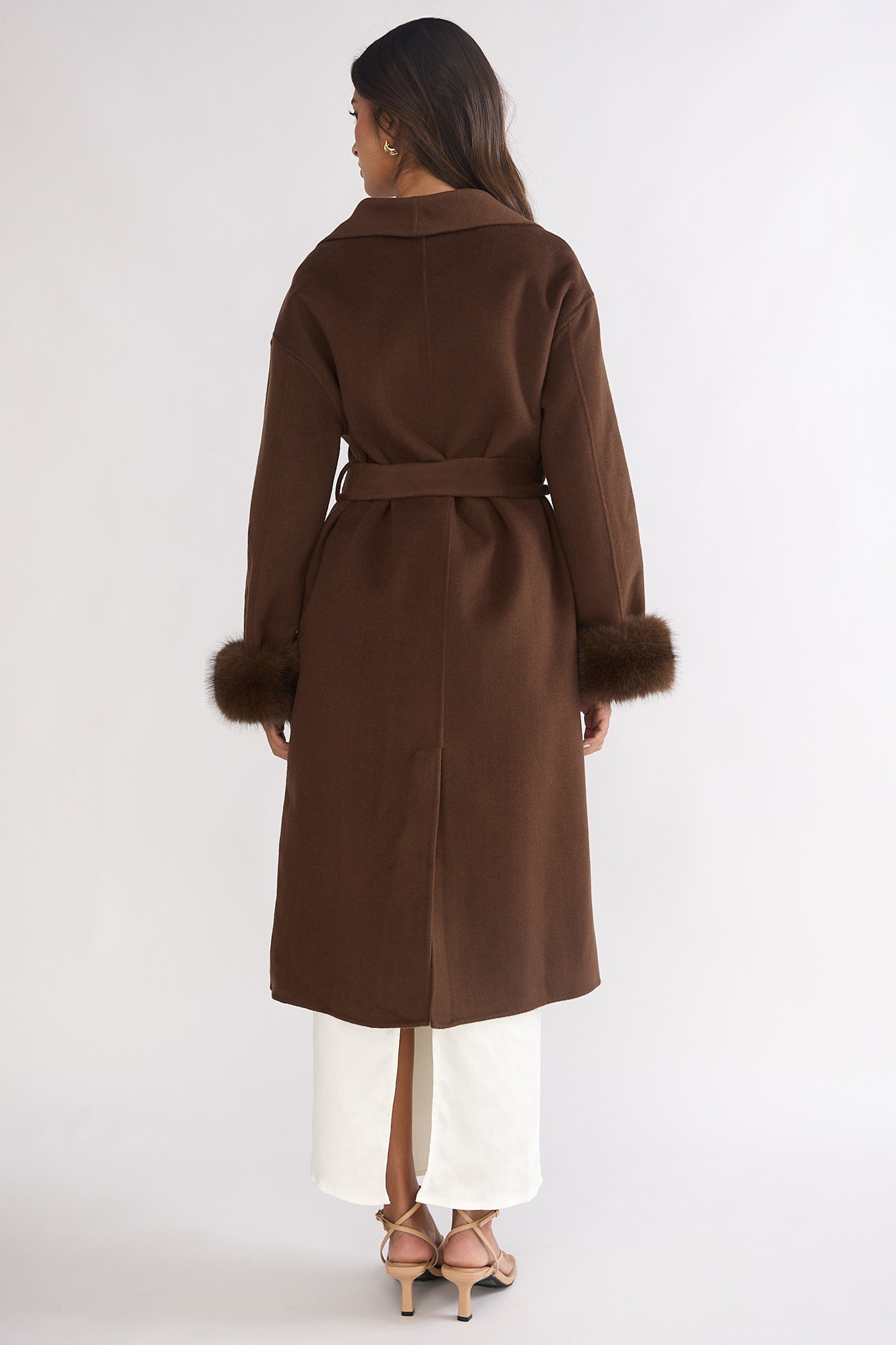 Zannora Faux Fur Coat Chocolate