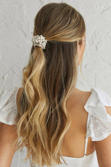 Carina Pearl & Satin Bow Hair Tie Black