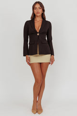 Lynsi Single Button Jacket Black