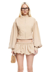 LIONESS Eclipse Jacket Beige Plaid