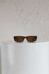 Hacker Classic 90's Square Frame Sunglasses Tea