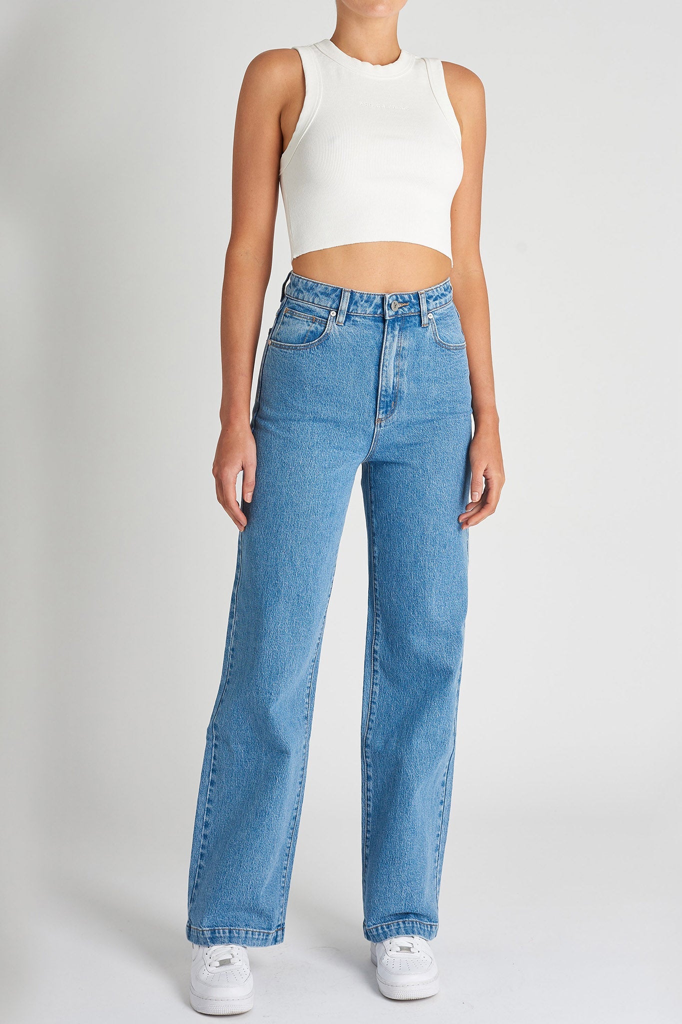 Abrand 94 High And Wide Debbie Jeans Mid Blue