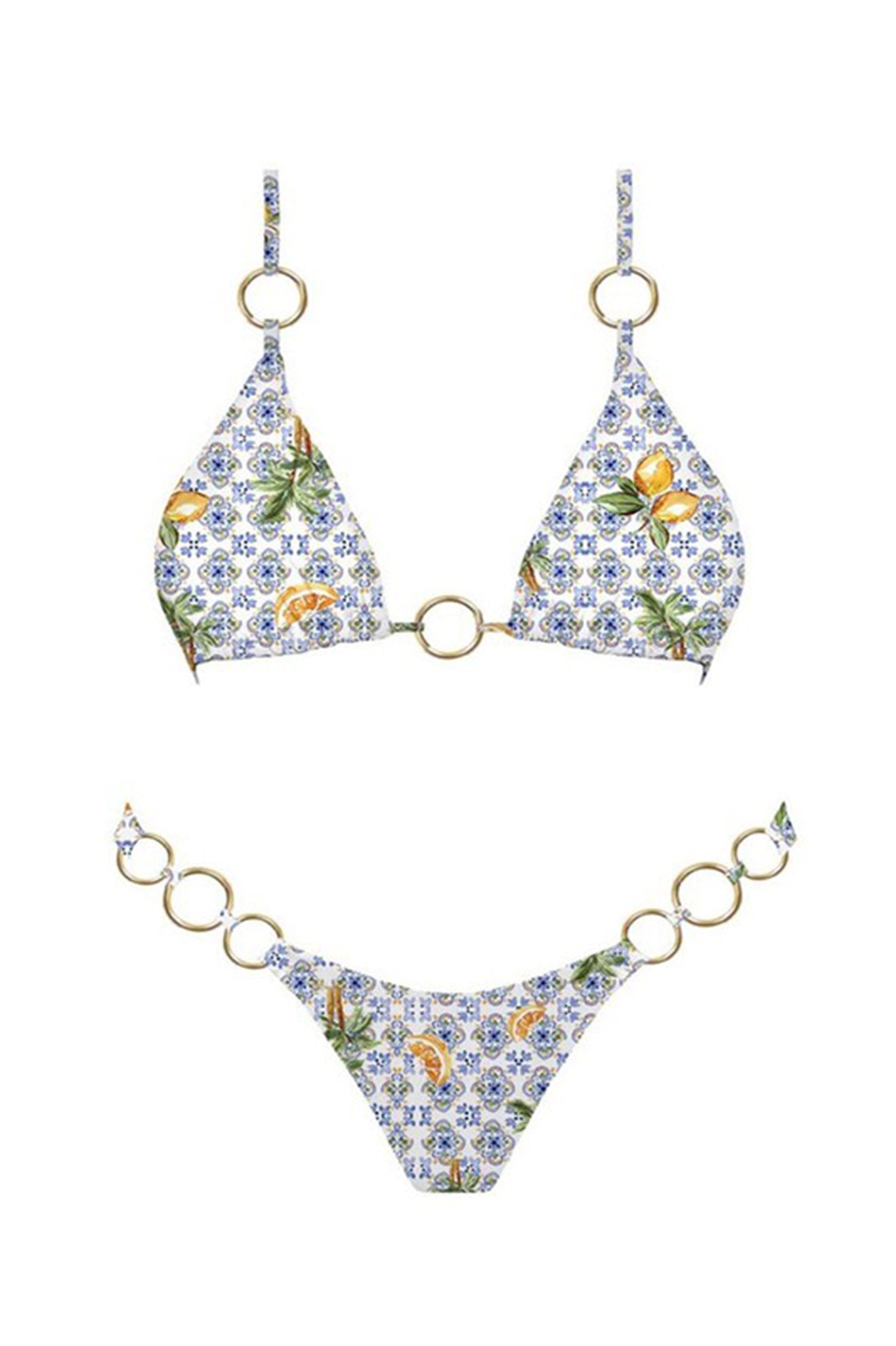 Amalfi Coast Bikini Bottom Lemon Checker