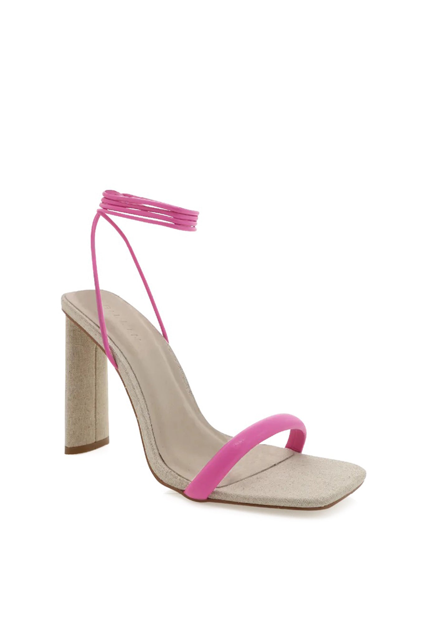 BiLLiNi Payson High Block Heel Linen Pink