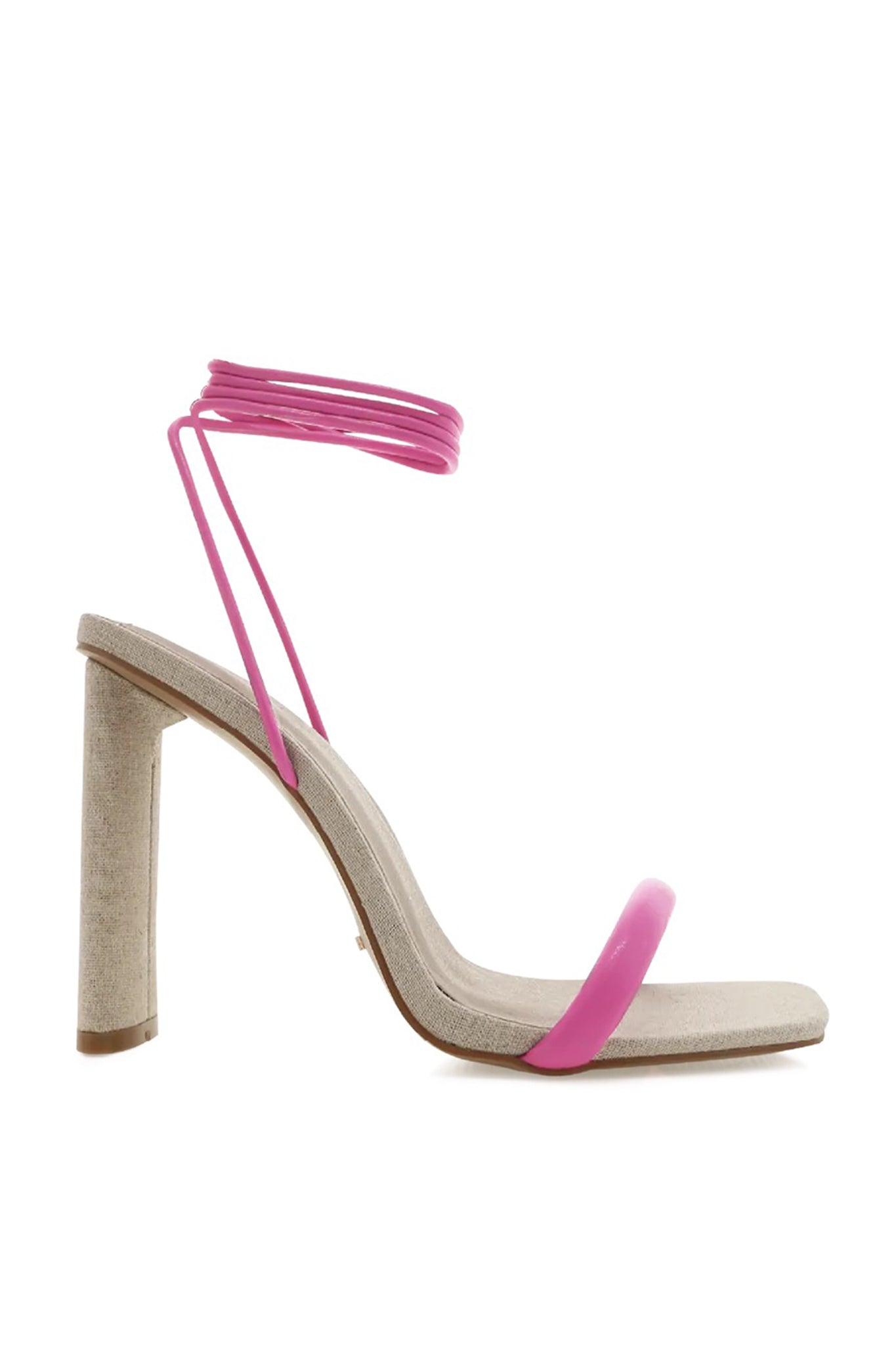 BiLLiNi Payson High Block Heel Linen Pink