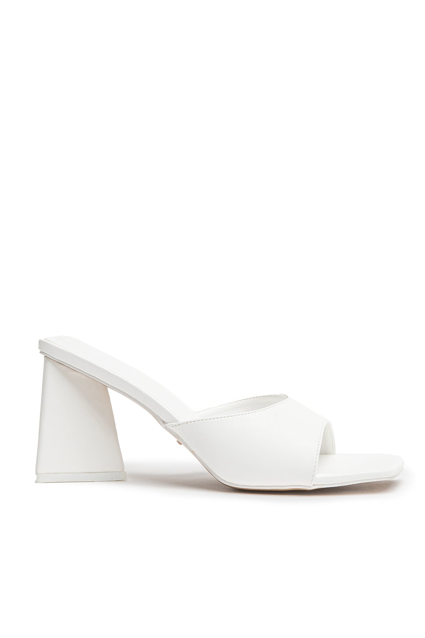 BiLLiNi Gracen Triangle Block Heel White