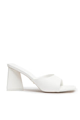 BiLLiNi Gracen Triangle Block Heel White