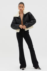 Camden Sherpa Trim Zip Jacket Black