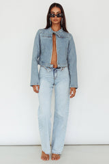 Girona Zipper Jacket Light Denim