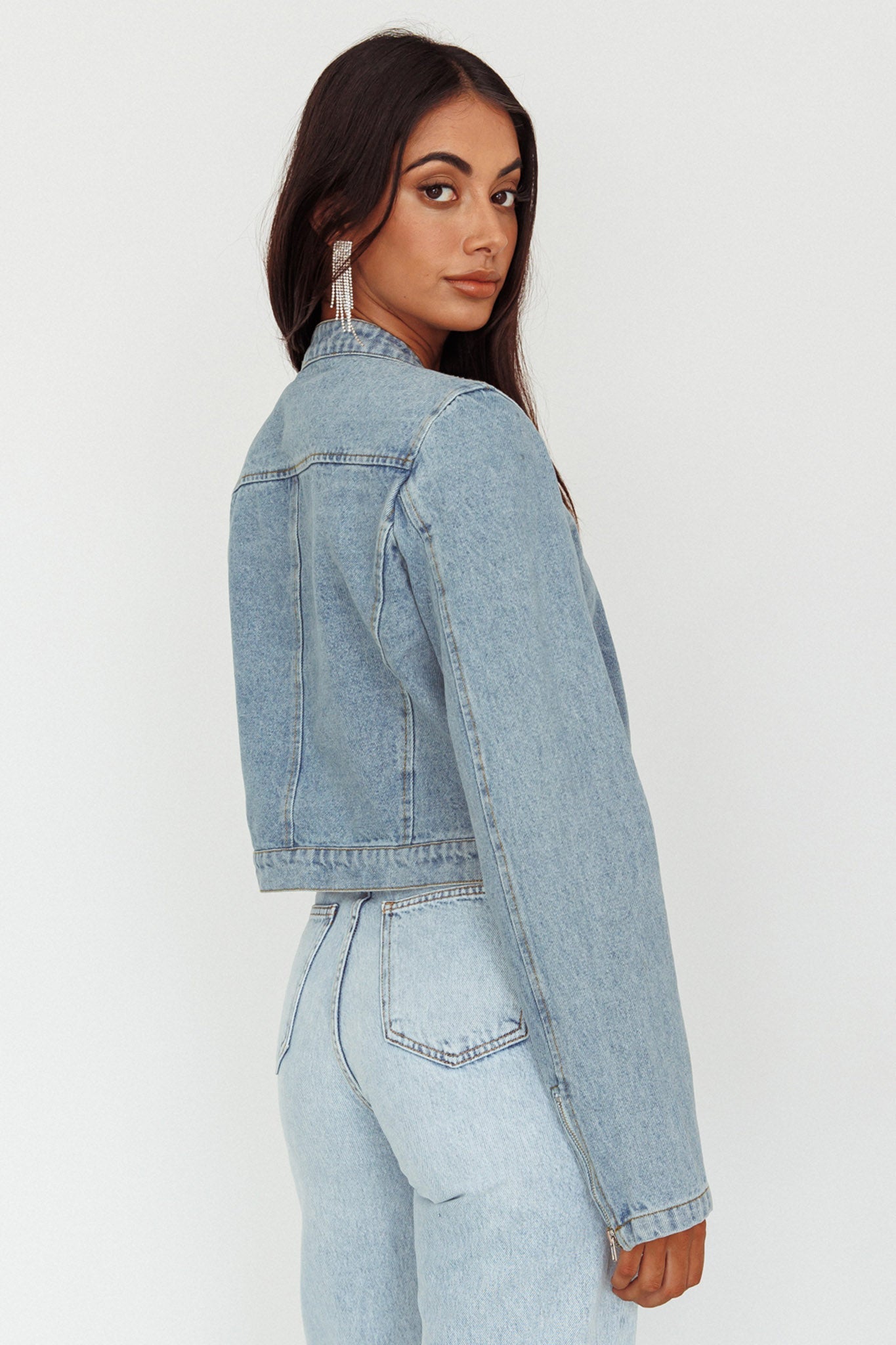 Girona Zipper Jacket Light Denim
