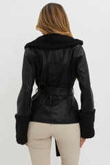 Fireside Teddy Lapel Jacket Black