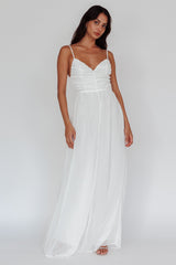 Janicca Ruched Bodice Jumpsuit Off White